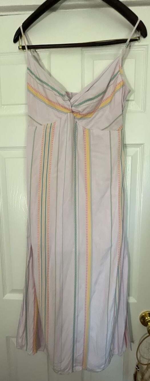 O'Neill Shay Midi Dress in Purple Stripe
